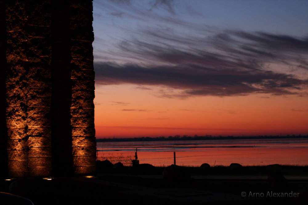 Sonneuntergang beim Hundestrand