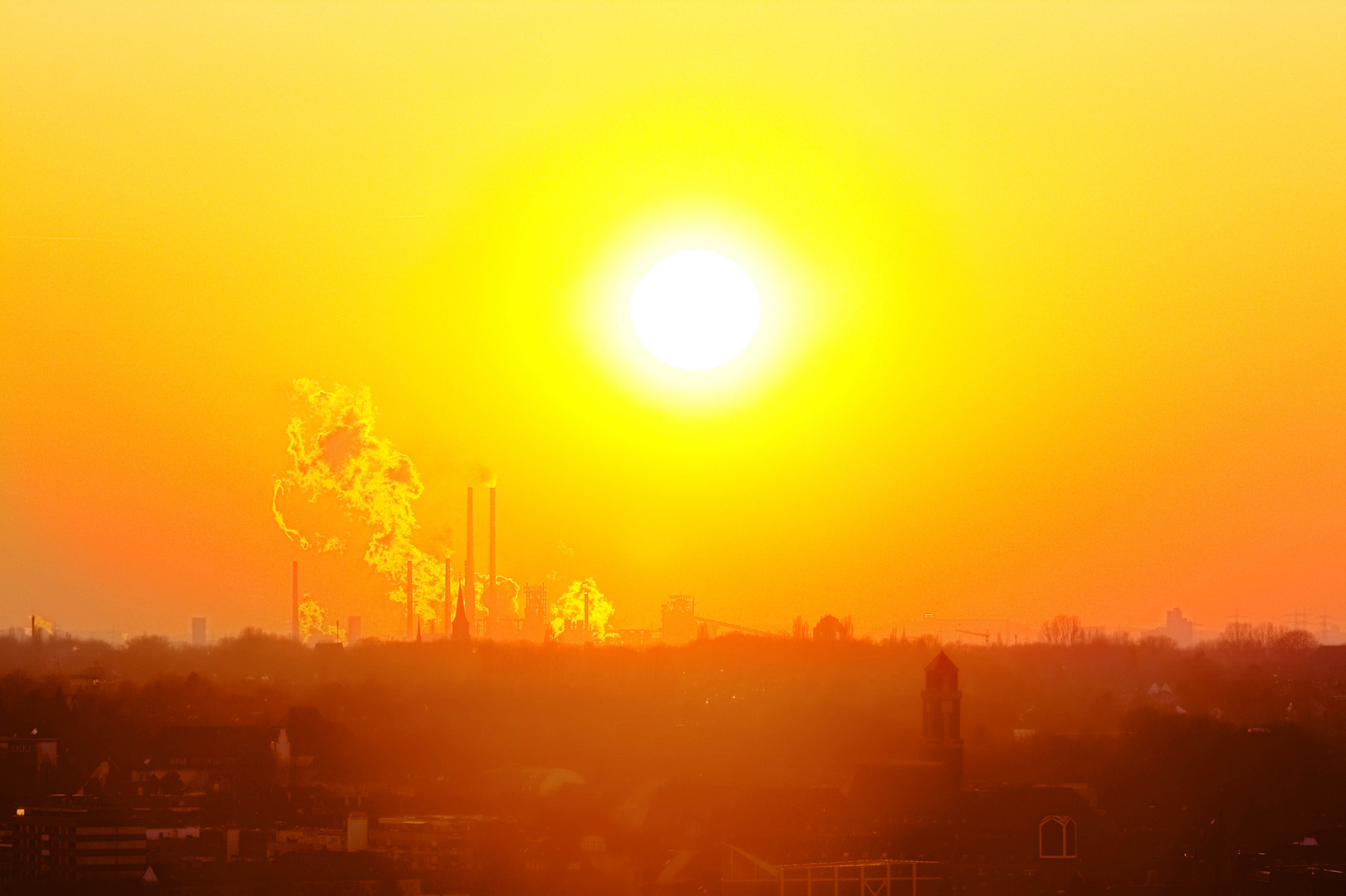 Sonneuntergang im Revier