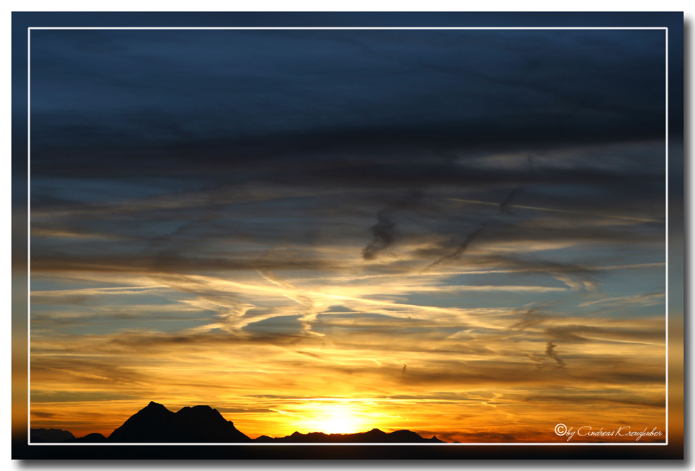 Sonneuntergang in Salzburg