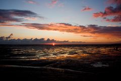 Sonneuntergang vor Büsum