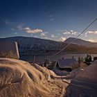 Sonnige Winterlandschaft in Tromsö