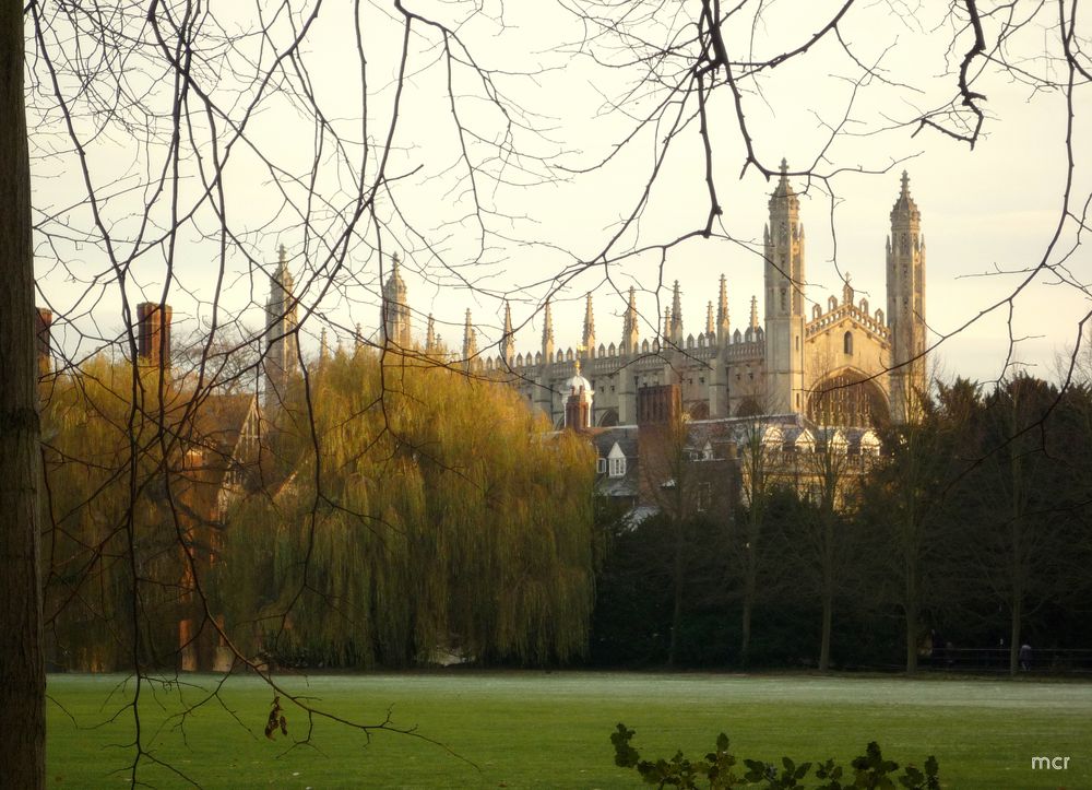 Sonniger, eiskalter Tag in CAMBRIDGE