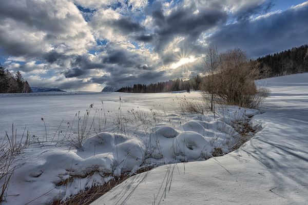 sonniger Wintermorgen