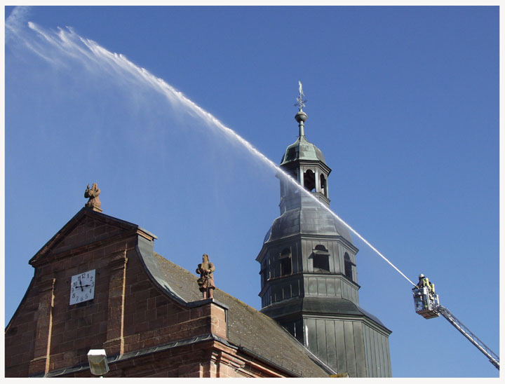 Sonntägliche Feuerwehrübung