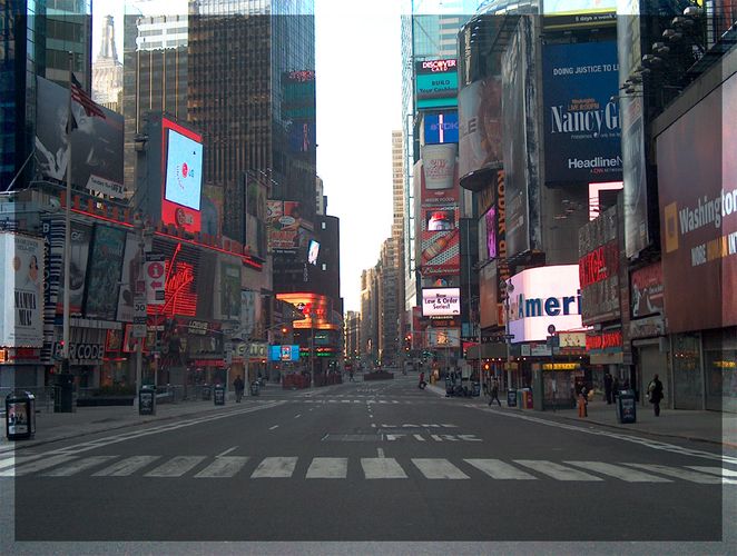 Sonntag 8:00 Uhr Time Square