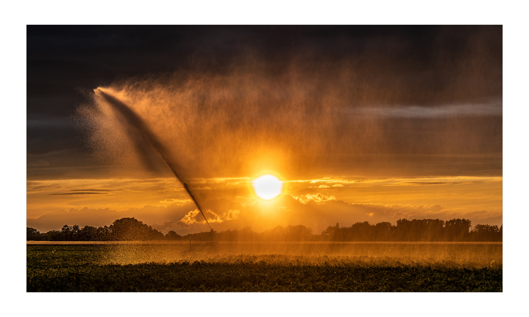 Sonntag: Sonnenuntergang mit "Regen"