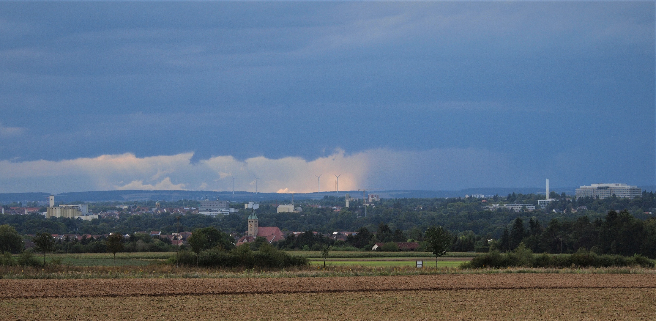 sonntagabendspaziergang mit den hunden kurz vor dem regen