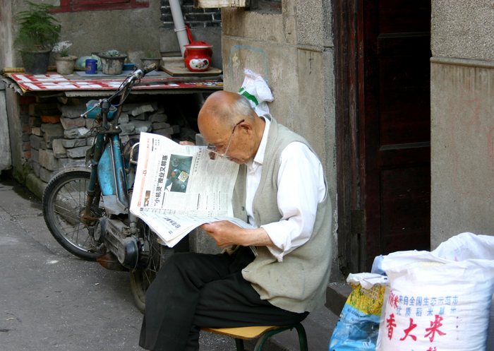 Sonntagnachmittag in den Straßen von Shanghai