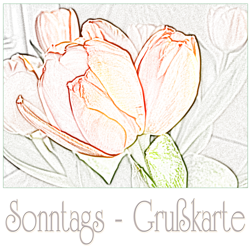 Sonntags - Grußkarte