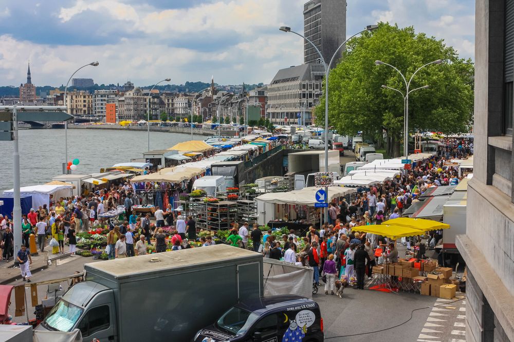 Sonntagsmarkt "La Batte" in Lüttich