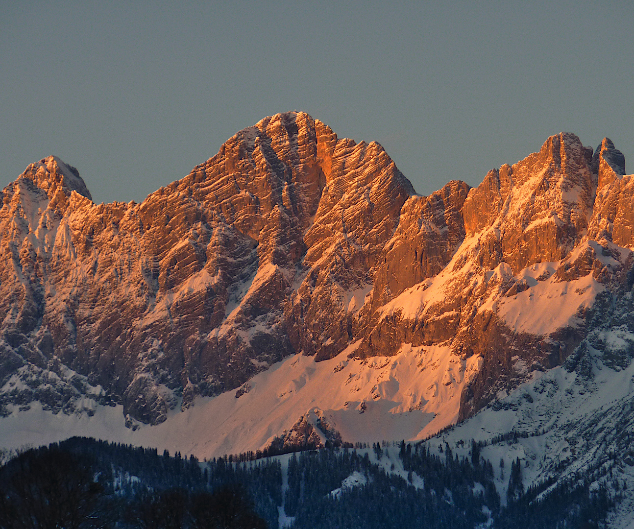 Sonnuntergang am Dachstein