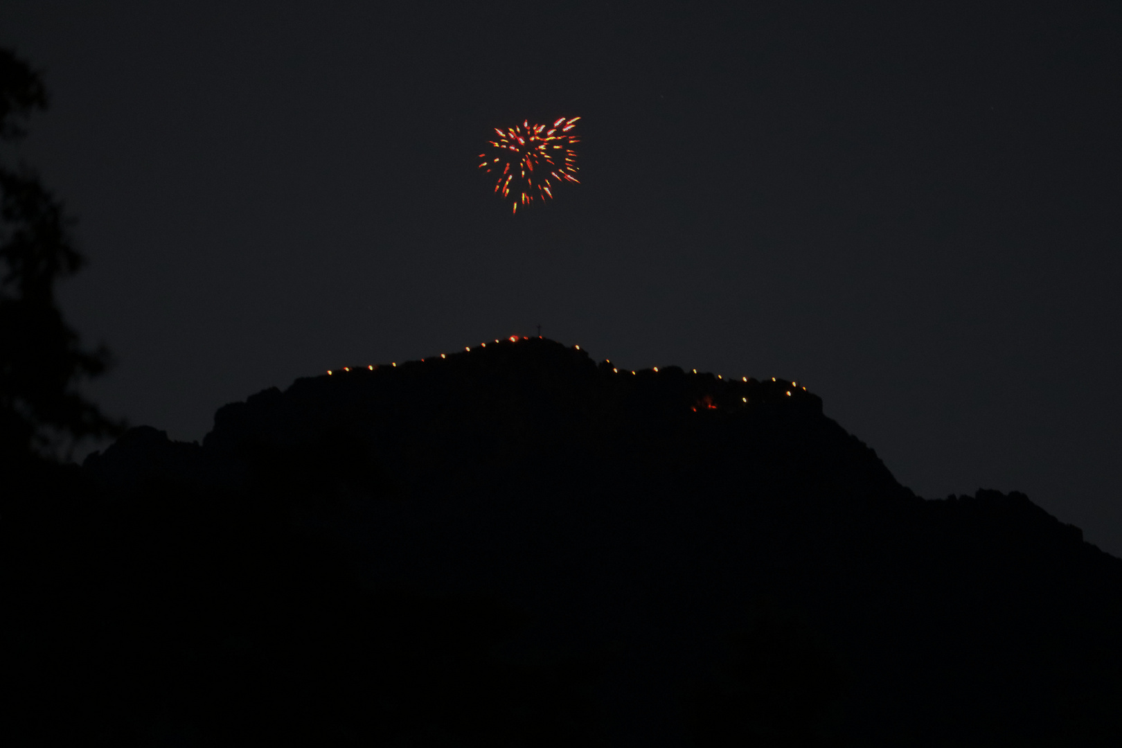 Sonnwendfeuer am Staufen bei Bad Reichenhall