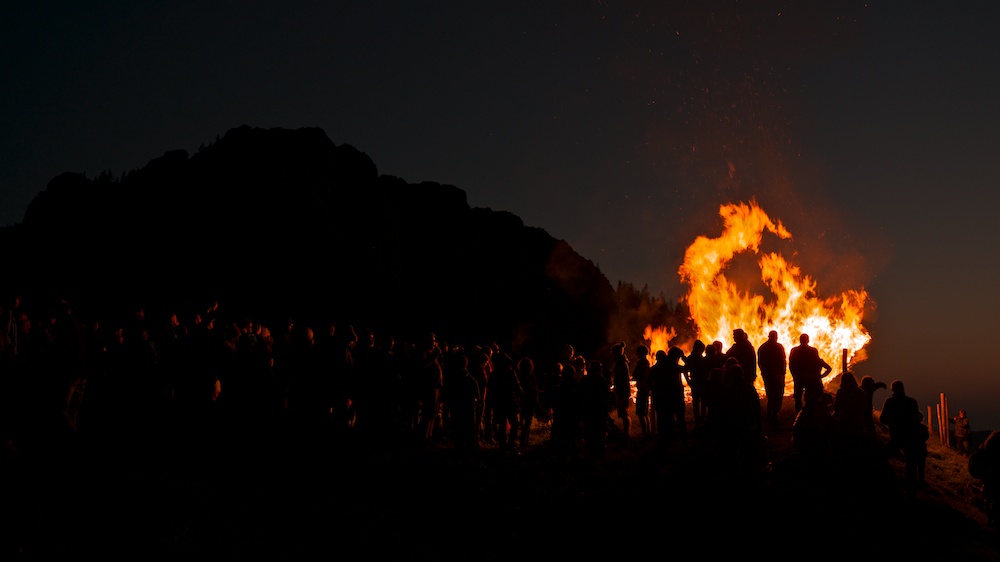 Sonnwendfeuer auf der Kampenwand