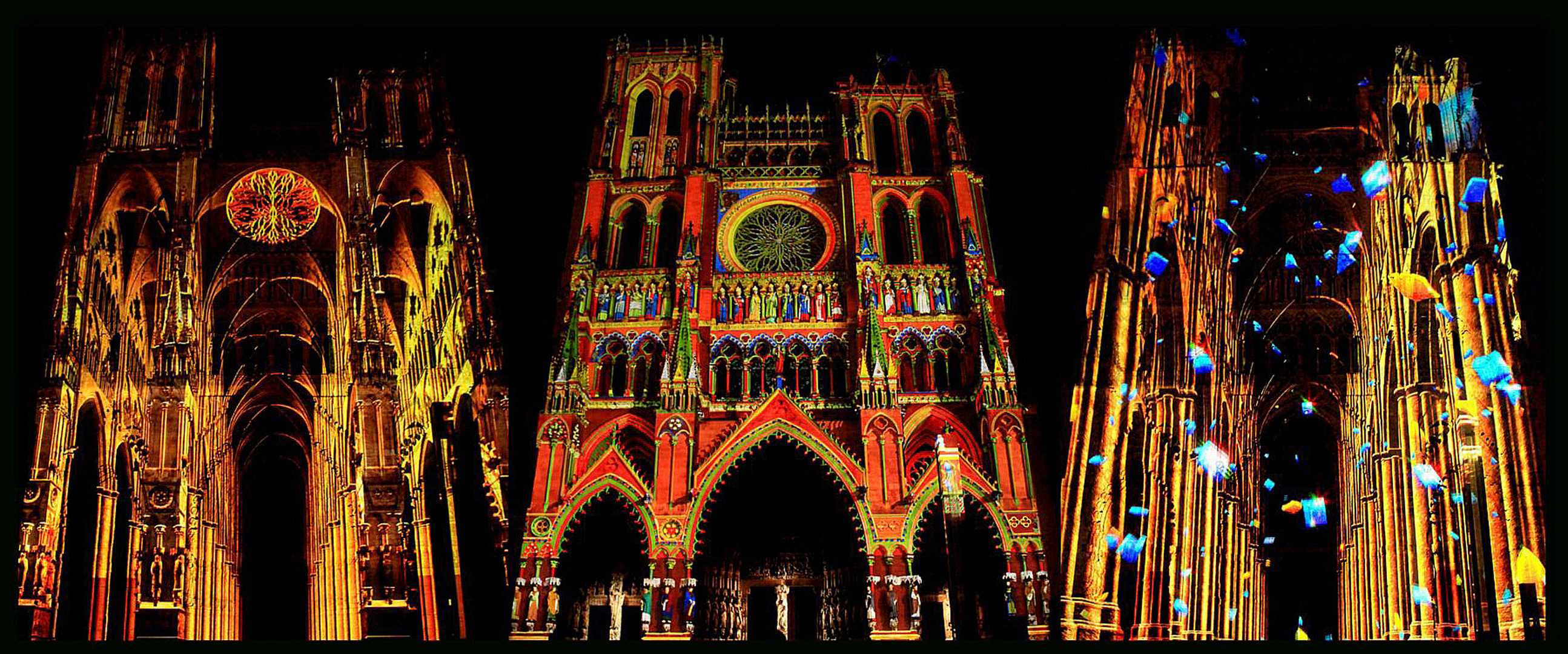 Sons & Lumiére sur la Cathédrale d Amiens...