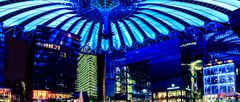 Sony Center at night