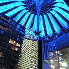 Sony Center at night