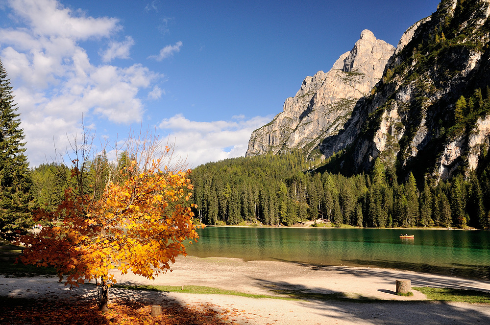 Sooo schööön kann der Herbst sein, Herbststimmung am Pragser Wildsee,...