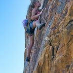 Sophia climbing