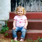 Sophia-Mara posing in our garden