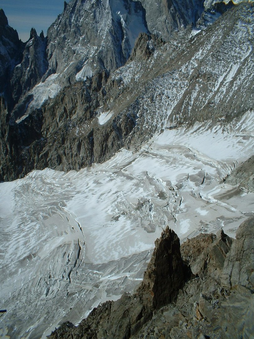 sopra il ghiacciaio del Bianco