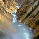 sopra la cascata fra i spruzzi