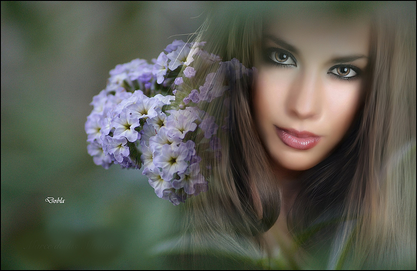 Soraya con flores de Marce De Las Muelas