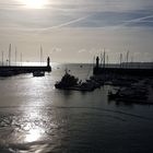 Sortie du port de Palais au petit matin. Belle-île-en-mer.