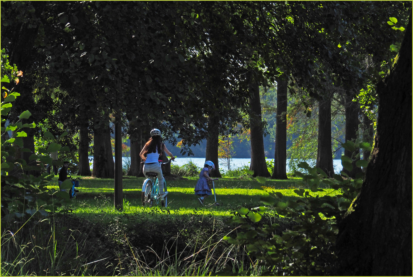 Sortie en famille au lac de Soustons