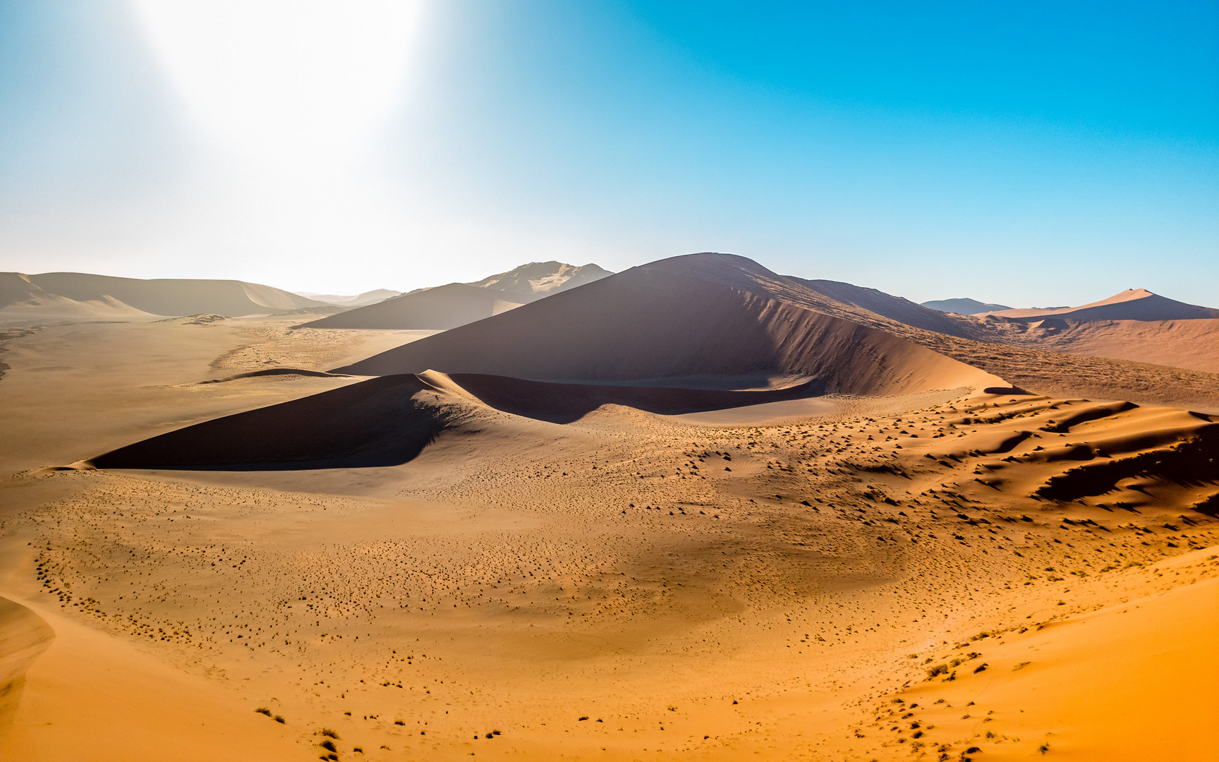 Sossusvlei, die Dünenlandschaft im Morgenlicht