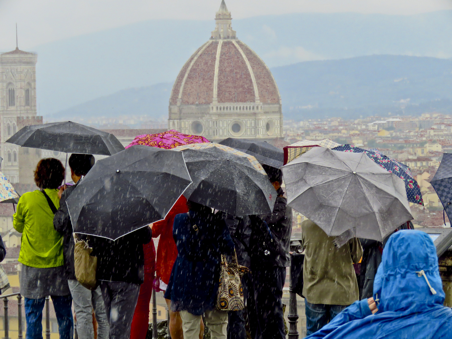 sotto la pioggia 