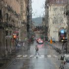 sotto la pioggia di Torino
