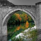 Sous le pont de Cahors.