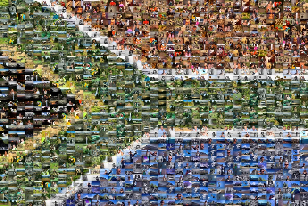 South African Flag made of 1200 photos
