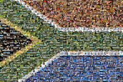 South African Flag made of 1200 photos