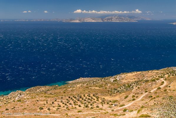 South coast of Samos - view to Fourni