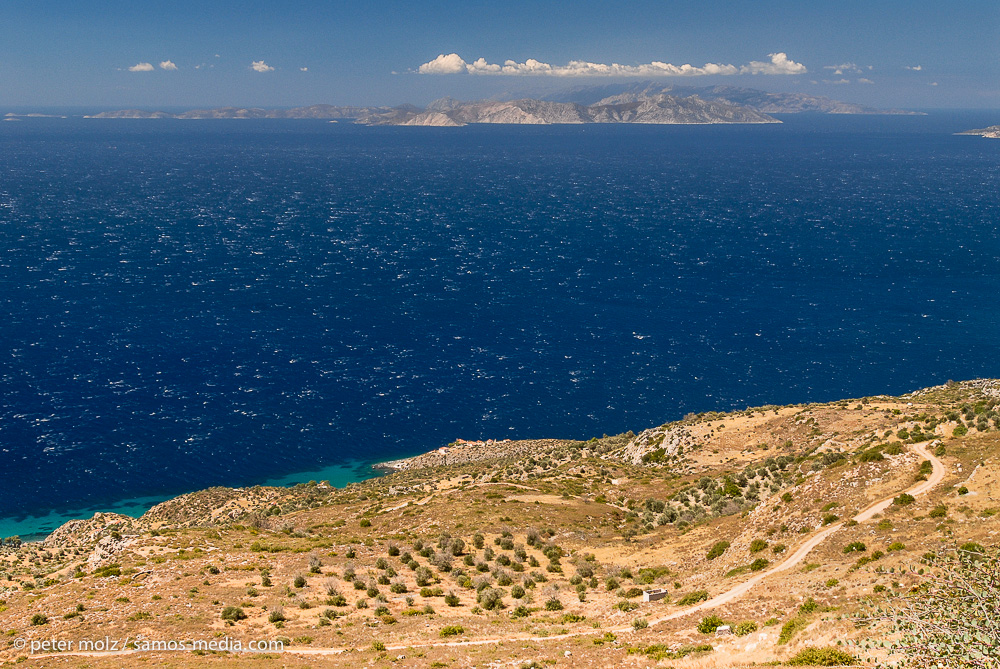 South coast of Samos - view to Fourni