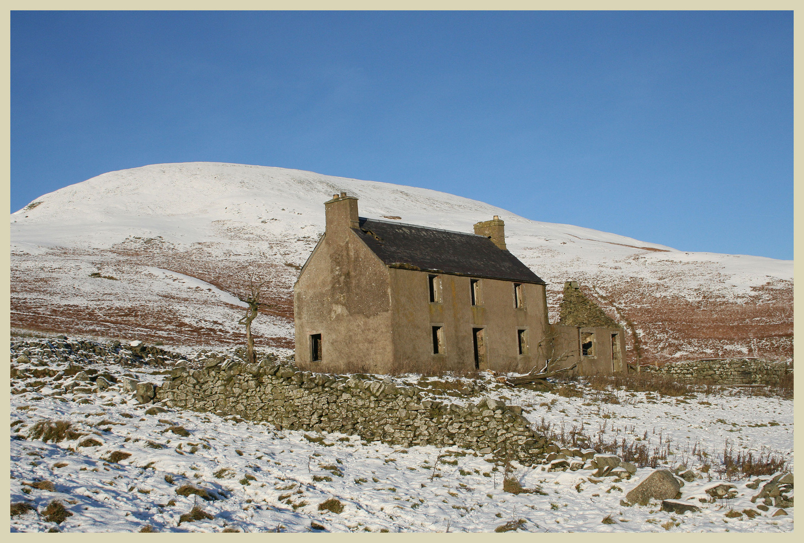 south cote near hownam law in december