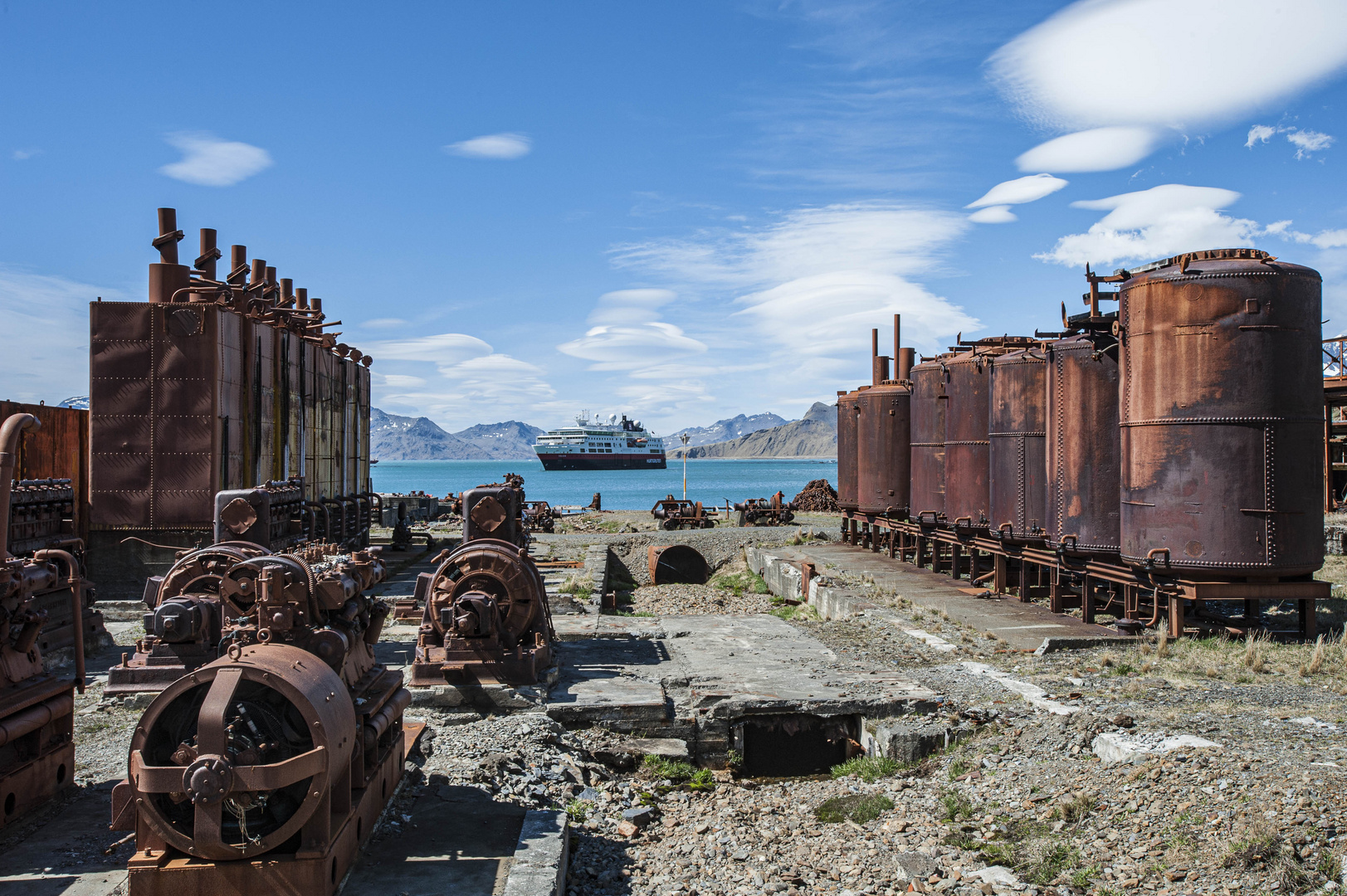 South Pole, Antarctica, South Georgia Island, Grytviken, alte Walfangstation