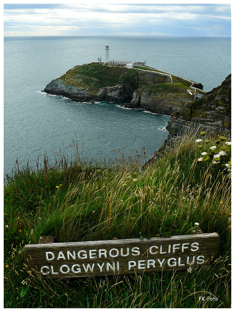 South Stack island and lighthouse