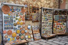 Souvenirshop in Taormina auf Sizilien