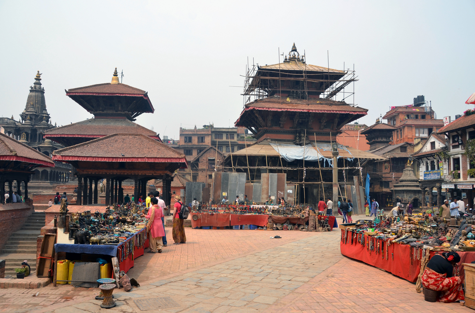 Souvenirstände auf dem Durbar Square in Patan