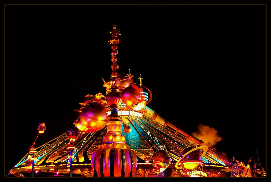 Space Mountain by night