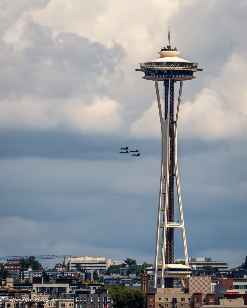 Space Needle and Blue Angels