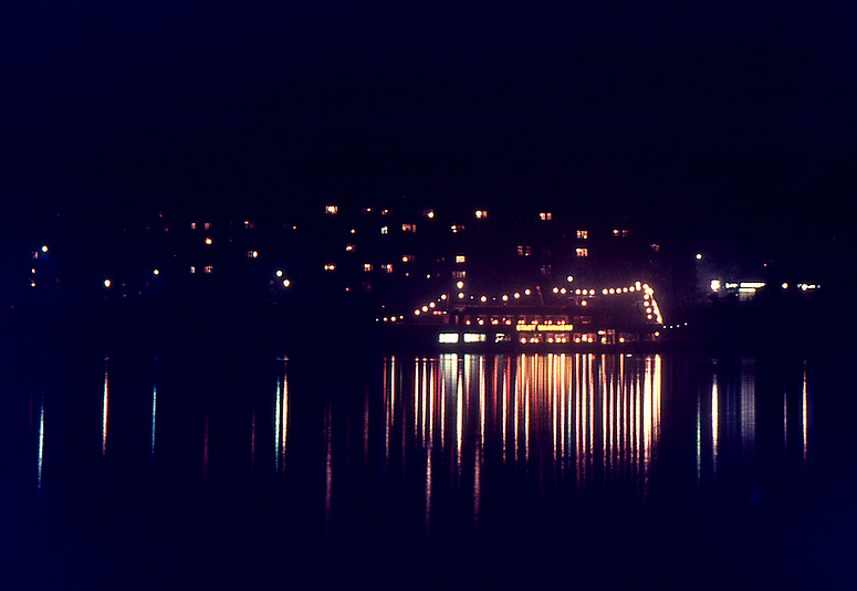 Späte Blaue Stunde am Rhein  (Ludwigshafen/Mannheim 1972)