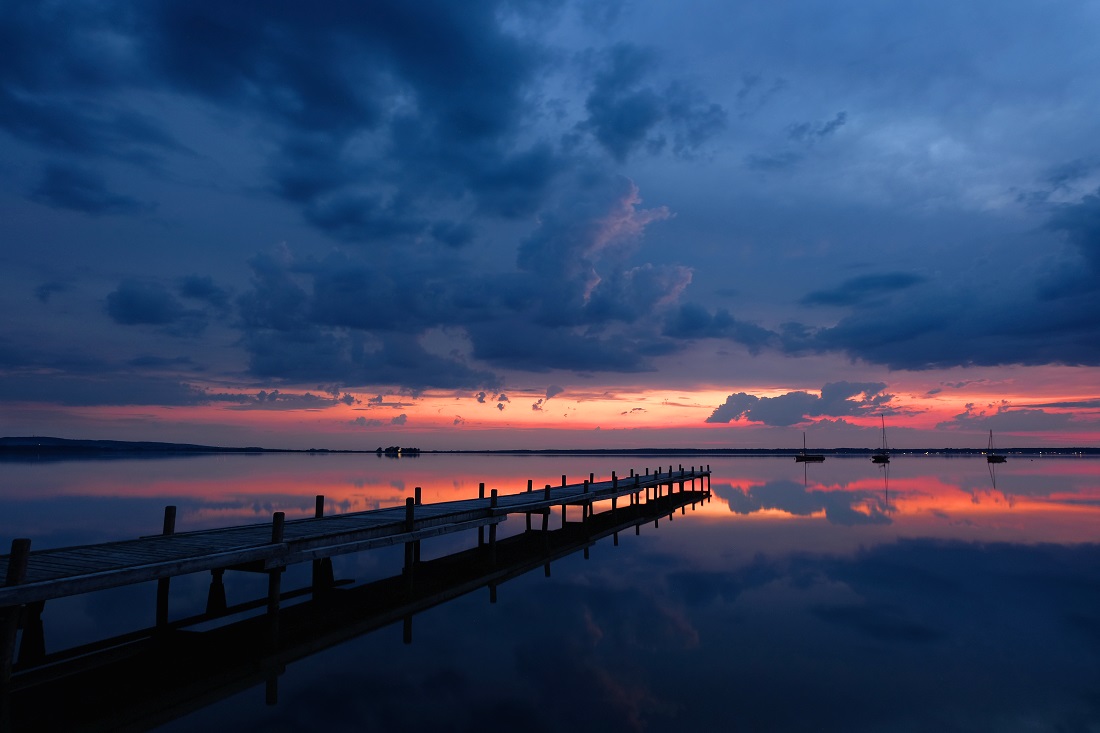 Späte Blaue Stunde am Steinhuder Meer