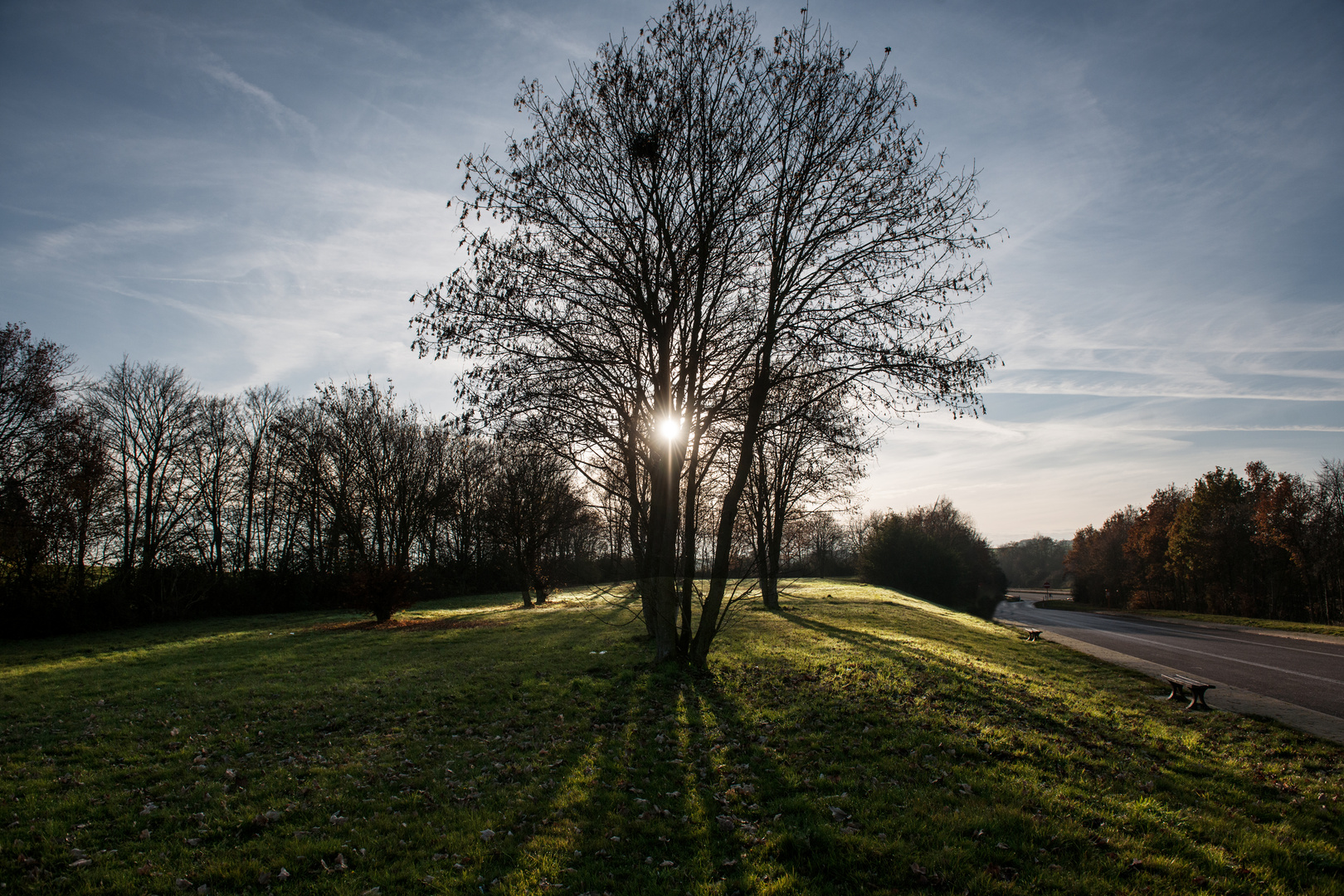 späte Sonne