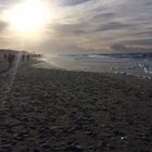 späte sonne am strand vor wenningstadt, sylt