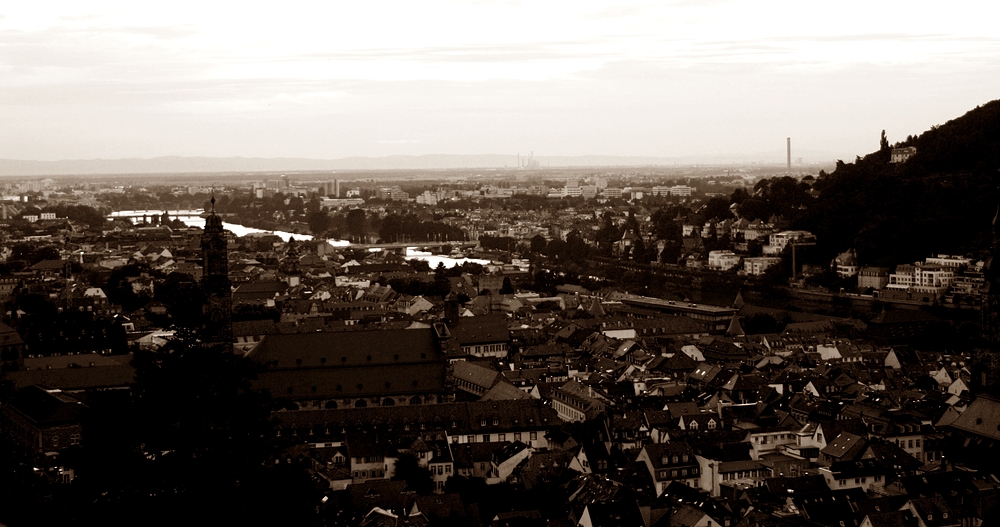 Später Blick über Heidelberg