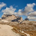 Später Nachmittag in den Sextener Dolomiten auf ca. 2300 m Höhe.