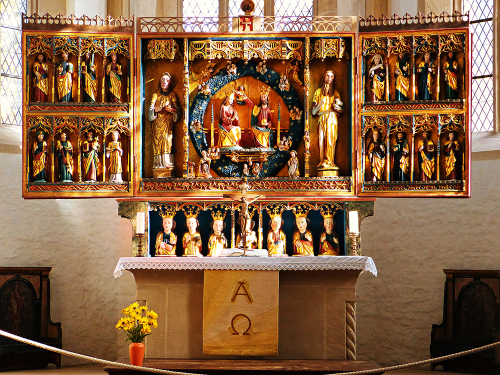 ~* spätgotischer Altar von 1484 in der St. Stephani-Kirche von Osterwieck *~
